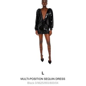 Black mini sequin dress. New with tags !!! Zara. Size large